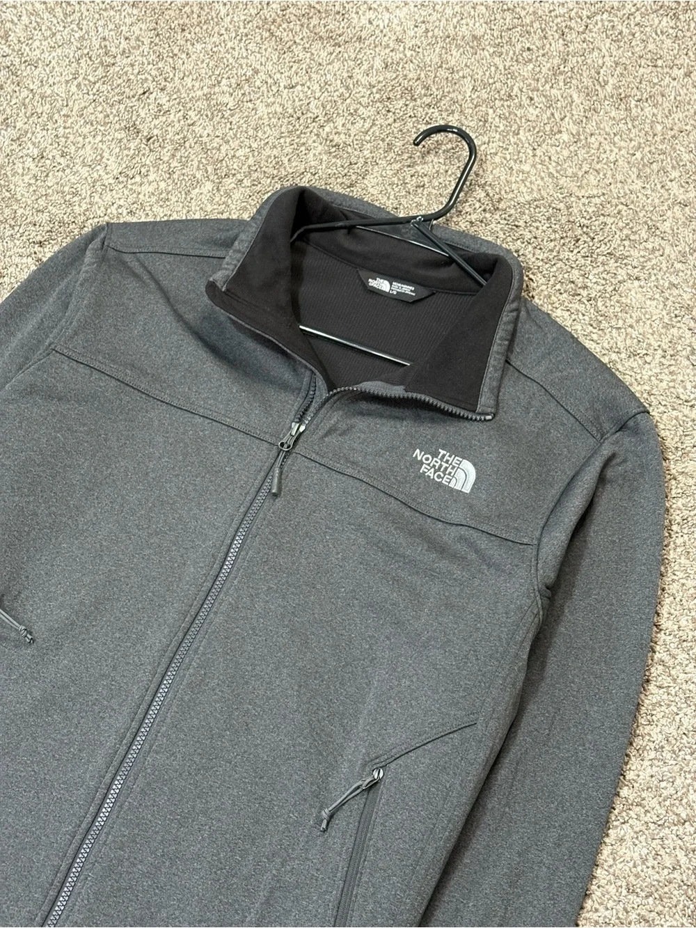 The North Face Apex Canyonwall Jacket Mens L Gray Softshell Windwall Full Zip